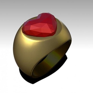 ring heart poly fashion design gold jewel love jewelry valentine decor enricosx art mathematical 3d print model - Mito3D