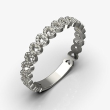 anillo corazones 3djewelry canalla diamante compromiso moda joya oro platino joyería joyeria cera precioso boda dedo fundición comprar lujo corazón regalo anillos 3d print model - Mito3D