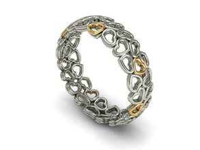 ring hearts 2 Schmuck gold diamond gem Ringe 3d print model - Mito3D