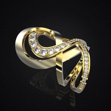 anillo de hera doble la joyería los anillos joya jewels3d precioso señor oro plata el diamante dioses jewelgods vihad3d 3d print model - Mito3D