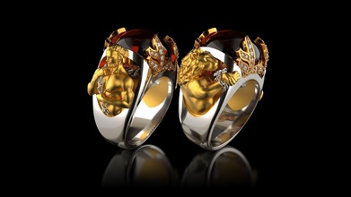 ring hercules nemean lion jewelry jewellery precious rings 3d print model - Mito3D
