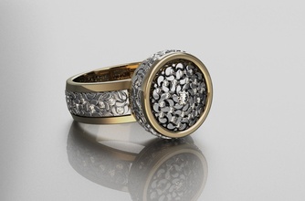 anillo ocultos de la fortuna joyería boda gem piedras preciosas el platino brillante diamante joya precioso suerte 777 oro los anillos 3d print model - Mito3D