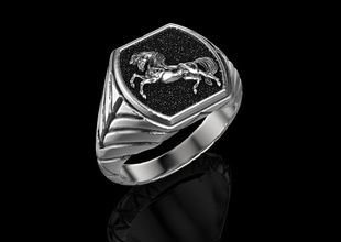 ring horse jewelry jewel diamond engagement jewellery platinum brillant gemstone wedding brilliant precious gold treasure brilhante clothing refraction sapphire rings 3d print model - Mito3D