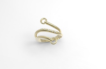 anillo caballo ecuestre 3d impresión modelo joyería joya plata diamante imprimible compromiso moda oro libra esterlina enganchar boda canalla vestir anillos 3d print model - Mito3D