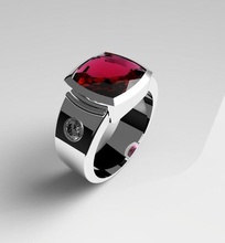 bague h bijoux gem or d'argent le platine les anneaux 3d print model - Mito3D