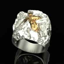 bague glace fille bijoux or goujat sterling mode beauté imprimable argent bijou pendentifs 3d print model - Mito3D
