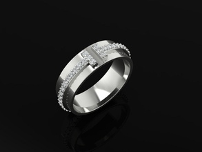 bague id 008 bijoux précieux luxe or diamant mode bijou gemme mariage imprimable anneaux tiffany engagement 3d print model - Mito3D