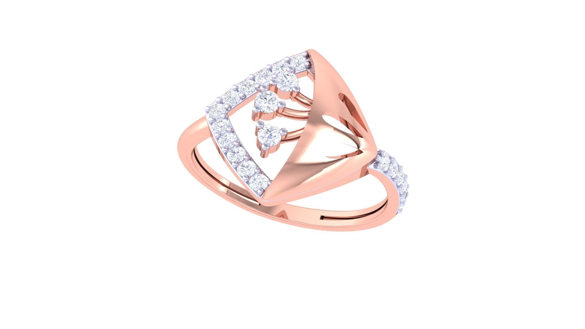 ring if-111 diamond gem jewel jewellery jewelry rings gold silver engagement wedding fashion white brilliant engagem brillant diamant soliraire 3D print model - Mito3D