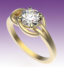 squillare infinito loop Fidanzamento nozze oro argento diamante simbolo arioso leggero moda regalo nodo lazo gioielleria anelli 3d print model - Mito3D