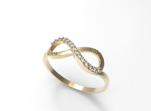 bague infini vous me stl bijoux de l'anneau les anneaux joyau gem précieux le diamant l'engagement mariage or pierre précieuse pierres précieuses diamants saphir platine brillant brillante topaze d'argent 3d print model - Mito3D