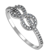 bague l'infini bijoux de l'anneau 3djewelry belle brillant cad le diamant élégant l'engagement la mode gem or platine jewelryprint jewelrywax précieux printversion d'argent mariage coulée les anneaux 3d print model - Mito3D