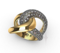 anel 3d impressão modelo joalheria moda noivado gema imprimível prata jóia diamante jóias brilhante ouro beleza safira rubi luxo diamantado argolas 3d print model - Mito3D