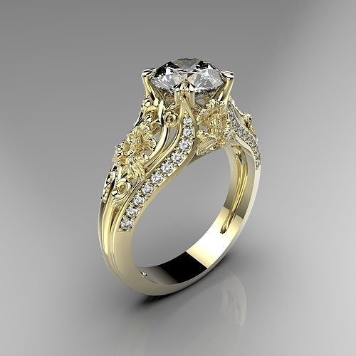 ring iris ringgold goldring diamond jewelry jewelrymodel printing model printable gemstone gems wedding engagement fashion jewel gem gold jewellery luxury rings 3D print model - Mito3D