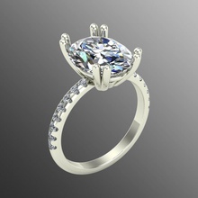 anel iz18 joalheria ouro luxo gema brilhando imprimível prata brilhante diamante safira jóia argolas 3d diamantado platina rubi acessório moda beleza 3d print model - Mito3D