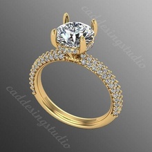 bague iz34 bijoux or gemme argent bijou brillant diamant mariage mode doigt sterling saphir anneaux rubis platine beauté 3d print model - Mito3D