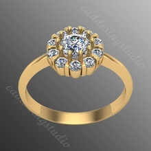 ring iz38 jewelry gold gem silver printable jewel brilliant diamond wedding brillant fashion finger sterling sapphire diamant rings ruby platinum 3d print model - Mito3D