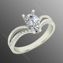 ring iz46 schmuck gold luxus juwel leuchtenden druckbar silber brillant diamant saphir ringe 3d platin rubin zubehörteil mode 3d print model - Mito3D