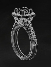 anillo joya joyería oro plata stl canalla 3dm imprimible boda mujer rinoceronte hembra vray disparo llave 750 platino 14k anillos 3d print model - Mito3D