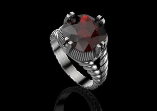 ring jewel jewelry diamond jewellery platinum gemstone wedding ruby trinket precious rings 3d print model - Mito3D