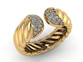 squillare gioielleria stampabile engagement oro argento diamante brillante nozze droplight bilancio bellezza Fidanzamento moda yur intrecciata lusso anelli 3d print model - Mito3D