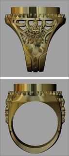 ring jewelry gold silver rings 3d print model - Mito3D