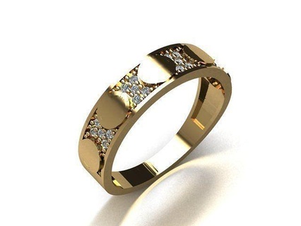 bague bijoux or imprimable argent anneaux diamant bijou engagement mode 3dring 3djewelry libérant gratuits 3d print model - Mito3D