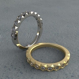 anillo joyería joya oro cromo imprimible plata anillos 3d print model - Mito3D