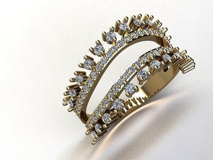 anillo joyería joya oro imprimible plata diamante anillos freering collar rematar joyeria free3dm newring 3d print model - Mito3D