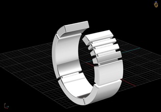 ring jewelry silver gold fashion rings 3d print model - Mito3D