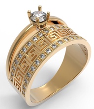 anillo joyería joya lujo romance oro platino elegante plata zafiro libra esterlina imprimible brillante diamante compromiso 3d print model - Mito3D