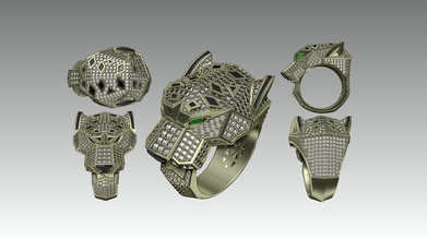 bague bijoux or argent parti imprimable diamant brillant 3djewelry zbrushjewelry anneaux 3d print model - Mito3D