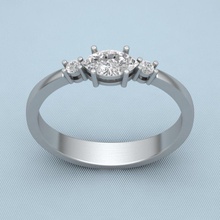 anillo k3 stl 3dm imprimible prototipos joyería joya diamante anillos 3d print model - Mito3D