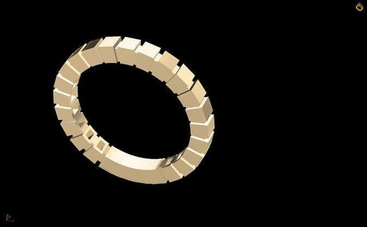 anillo kare Arte joyería joya oro plata colgante pendiente pulsera bronce piedras forma escritorio ilustración diseño imprimible símbolo tipografía alfabeto desunido interior anillos 3d print model - Mito3D