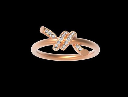 Ring Knoten Schmuck Diamant Tiffany Armband Ohrringe brillant Tifany Ringe Bogen Gold Anhänger Tiffani 3d print model - Mito3D