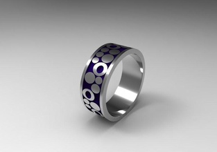 anello donna gioielli lady stampabile argento anelli 3d print model - Mito3D