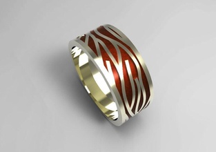ring lady jewelry fashion silver printable rings 3d print model - Mito3D
