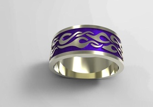 ring lady jewelry fashion printable silver rings 3d print model - Mito3D