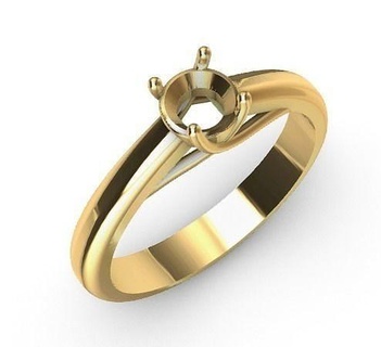 bague Dame sm bijoux or imprimable diamant argent anneaux engagement mariage bijou 3d print model - Mito3D