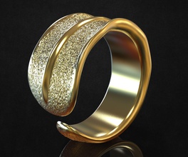 ring Blatt godld Silber Schmuck bijouterie Hochzeit - Armband Anhänger Ohrringe Männer-ring gold Platin Ringe 3d print model - Mito3D