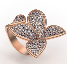 anillo hojas plata oro gemas hoja naturaleza pasquale bruni giardini segreti dedos escalera pasar moda árbol joyería joya anillos 3d print model - Mito3D