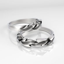 squillare foglie stampa modello gioielleria patina nozze luccicare argento oro stampabile anelli fidanzamento gioiello splendente decorazione moda sterlina prezioso lusso 3d print model - Mito3D