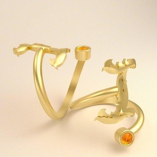 Ring Brief Gold Kunst Schmuck Engagement Silber Juwel Ringe 3d print model - Mito3D