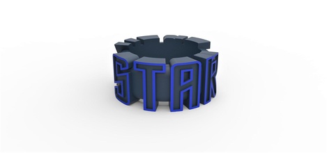ring lettering star trek startrek fingerring print printable fan fun toy cosplay hobby diy 3d print model - Mito3D