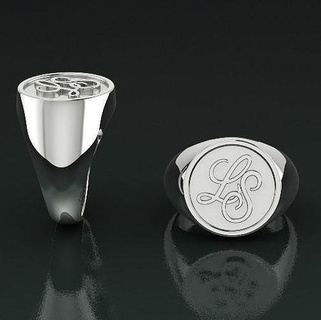 anel cartas modelo 1312 Kolco dlya pechati 3dmodel imprimível esterlina prata platina jóias noivado joalheria argolas missfox decoração 3d print model - Mito3D