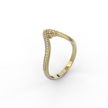 bague lumière vague mouvement bijoux bijou anneaux mode diamant engagement or engagem conception 3d print model - Mito3D