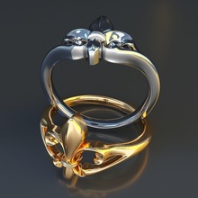 anillo lirio platino joyería joya oro plata lujo precioso Boda brillante Moda anillos belleza 3d print model - Mito3D