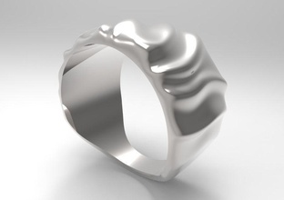 anillo of destino stl 3d impresión modelo anillos joya joyería gemas piedra preciosa piedras preciosas diamante diamantes brillante oro desunido plata imprimible libra esterlina moda 3d print model - Mito3D