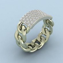 ring link Schmuck stl 3dm cnc drucken gold Silber desing Hochzeit gem Ringe 3d print model - Mito3D