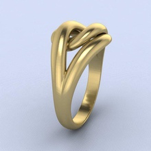 l'anneau de lien bijoux stl 3dm la cnc d'impression l'impression or d'argent desing mariage gem les anneaux 3d print model - Mito3D