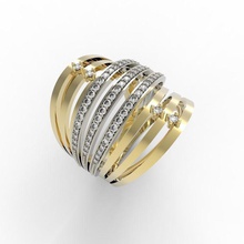 anel links brilhante jóias luxo anéis de os da moda 3dm impressão jóia diamante forma ouro brilhantes printable beleza brinco colar pingente vestuário brillant 3d print model - Mito3D